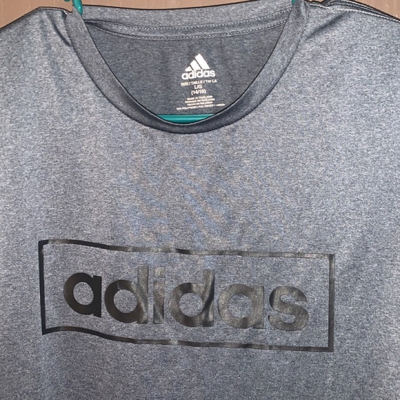 Adidas Men's Grey/Blue Dri-Fit T-Shirt - Picture 3 of 4